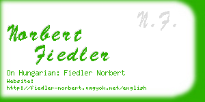 norbert fiedler business card